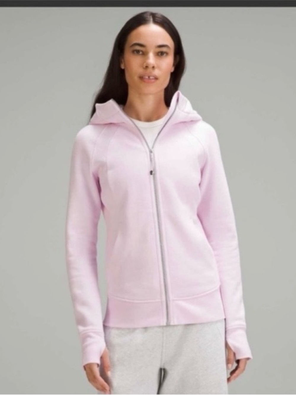 lululemon athletica Full Zip Pale Pink Full-Zip Hoodie Size 8